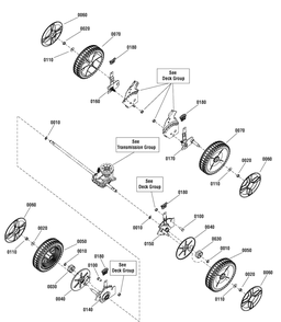 Wheels Group (7501776) Diagram and Parts List for 7800882-BTPD22675 2012 Briggs and Stratton Lawn Mower